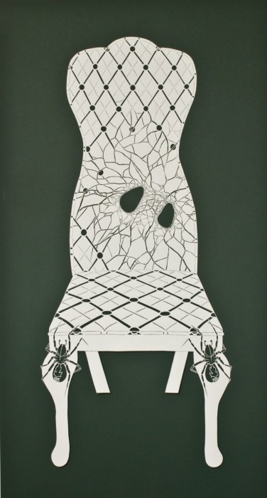 Tunnel Spider Side Chair, Cut Paper by Gail Cunningham