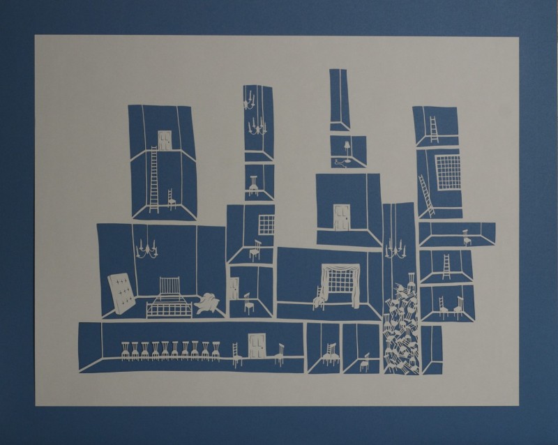 Detention Center IV, Cut Paper by Gail Cunningham